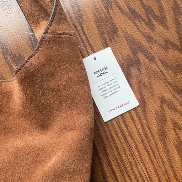 Lucky Brand Classic Brown Suede Shoulder Bag NWT - Picture 4 of 11